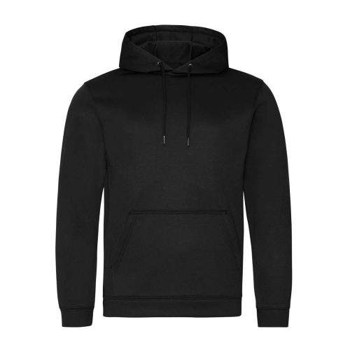 Just Hoods Uniszex poliészter sport kapucnis pulóver AWJH006, Jet Black-2XL