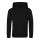 Just Hoods Gyerek poliészter sport kapucnis pulóver AWJH006J, Jet Black-L