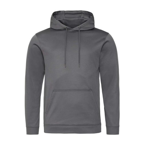 Just Hoods Uniszex poliészter sport kapucnis pulóver AWJH006, Steel Grey-2XL