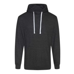   Just Hoods Uniszex vékony könnyű kapucnis pulóver AWJH008, Black Heather-S