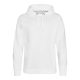 Just Hoods Uniszex laza szabású kapucnis pulóver, zseb nélkül AWJH011, Arctic White-M