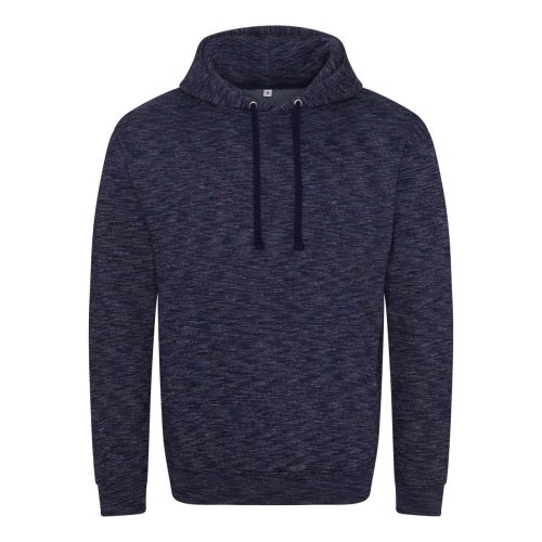 Just Hoods Uniszex kevert színű kapucnis pulóver AWJH012, Cosmic Navy/White-XS