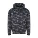 Just Hoods Uniszex terpmintás kapucnis pulóver AWJH014, Black Camo-2XL