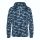 Just Hoods Uniszex terpmintás kapucnis pulóver AWJH014, Blue Camo-M