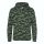 Just Hoods Uniszex terpmintás kapucnis pulóver AWJH014, Green Camo-2XL