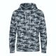 Just Hoods Uniszex terpmintás kapucnis pulóver AWJH014, Grey Camo-XS