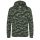 Just Hoods Gyerek terpmintás kapucnis pulóver AWJH014J, Green Camo-S