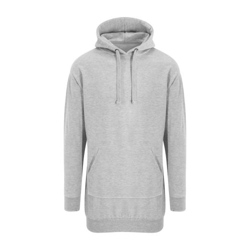 Just Hoods Női hosszított szabású kapucnis pulúver AWJH015, Heather Grey-XL