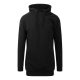 Just Hoods Női hosszított szabású kapucnis pulúver AWJH015, Jet Black-2XL