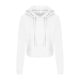 Just Hoods rövid derkú Női kapucnis pulóver AWJH016, Arctic White-XL