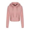 Just Hoods rövid derkú Női kapucnis pulóver AWJH016, Dusty Pink-S