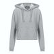 Just Hoods rövid derkú Női kapucnis pulóver AWJH016, Heather Grey-S