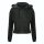 Just Hoods rövid derkú Női kapucnis pulóver AWJH016, Jet Black-XS