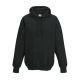 Just Hoods Uniszex vastag kapucnis pulóver AWJH020, Jet Black-L