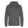 Just Hoods Uniszex keresztbe vart nyakú, vastag kapucnis pulóver AWJH021, Charcoal-2XL