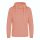 Just Hoods Uniszex keresztbe vart nyakú, vastag kapucnis pulóver AWJH021, Dusty Pink-M