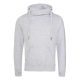 Just Hoods Uniszex keresztbe vart nyakú, vastag kapucnis pulóver AWJH021, Heather Grey-2XL