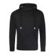 Just Hoods Uniszex keresztbe vart nyakú, vastag kapucnis pulóver AWJH021, Jet Black-XL