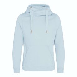   Just Hoods Uniszex keresztbe vart nyakú, vastag kapucnis pulóver AWJH021, Sky Blue-XS