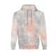 Just Hoods Uniszex batikolt kapucnis pulóver  AWJH022, Grey Pink Marble-2XL