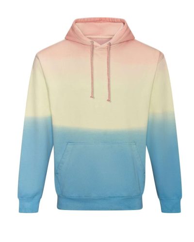 Just Hoods Uniszex batikolt kapucnis pulóver  AWJH022, Pastel Sunset Dip-2XL