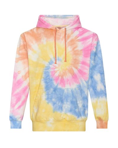 Just Hoods Uniszex batikolt kapucnis pulóver  AWJH022, Tie-Dye Swirl-2XL