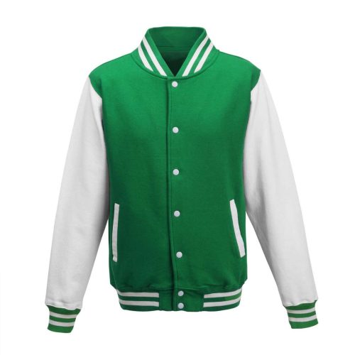 Just Hoods patentos vastag férfi pulóver AWJH043, Kelly Green/Arctic White-2XL