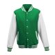 Just Hoods patentos vastag férfi pulóver AWJH043, Kelly Green/Arctic White-2XL