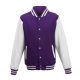 Just Hoods patentos vastag férfi pulóver AWJH043, Purple/Arctic White-M