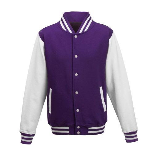 Just Hoods patentos vastag férfi pulóver AWJH043, Purple/Arctic White-XS