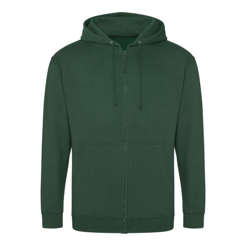 Just Hoods cipzáros kapucnis férfi pulóver AWJH050, Bottle Green-2XL