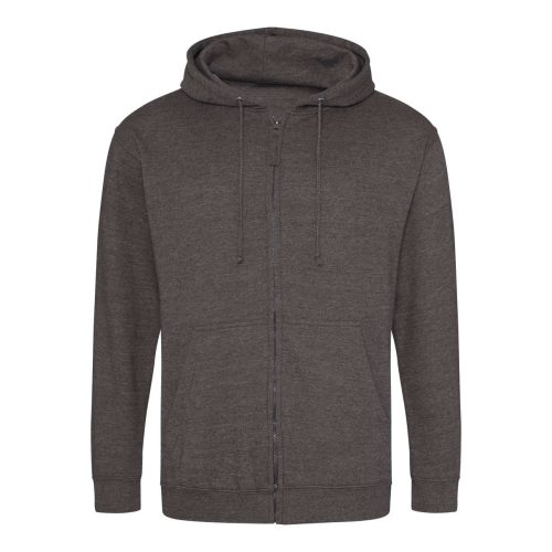 Just Hoods cipzáros kapucnis férfi pulóver AWJH050, Charcoal-L