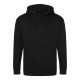 Just Hoods cipzáros kapucnis férfi pulóver AWJH050, Deep Black-5XL