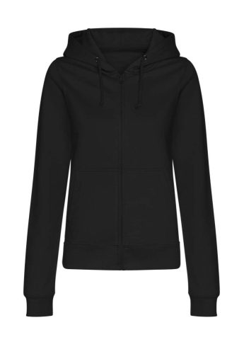 Just Hoods kapucnis Női pulóver, elején végig cipzárral AWJH050F, Deep Black-2XL