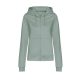 Just Hoods kapucnis Női pulóver, elején végig cipzárral AWJH050F, Dusty Green-2XL