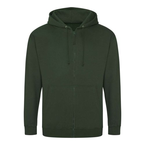 Just Hoods cipzáros kapucnis férfi pulóver AWJH050, Forest Green-S