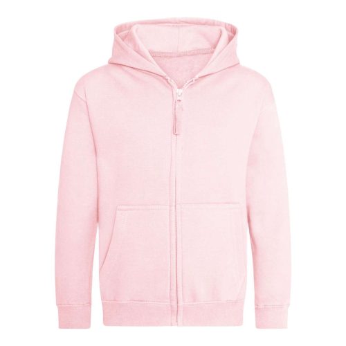 Just Hoods Gyerek cipzáras kapucnis pulóver AWJH050J, Baby Pink-7/8