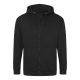 Just Hoods cipzáros kapucnis férfi pulóver AWJH050, Jet Black-4XL