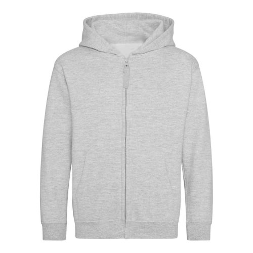 Just Hoods Gyerek cipzáras kapucnis pulóver AWJH050J, Heather Grey-3/4