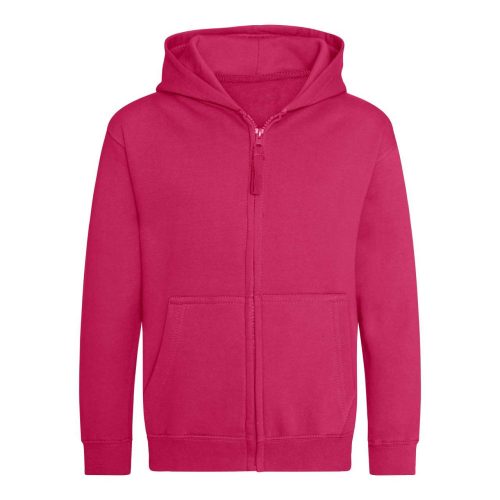 Just Hoods Gyerek cipzáras kapucnis pulóver AWJH050J, Hot Pink-9/11