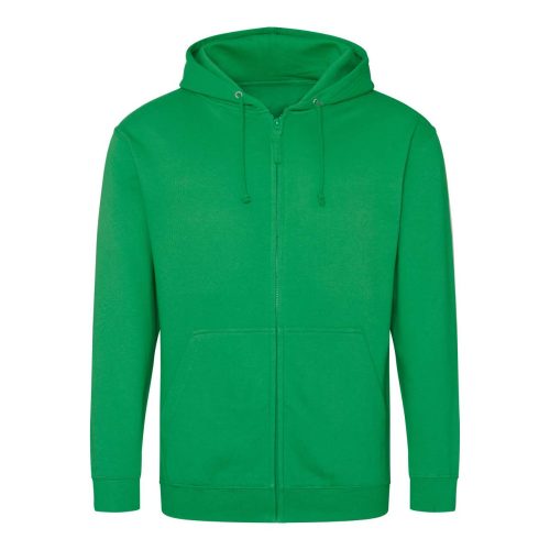 Just Hoods cipzáros kapucnis férfi pulóver AWJH050, Kelly Green-2XL