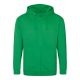 Just Hoods cipzáros kapucnis férfi pulóver AWJH050, Kelly Green-2XL