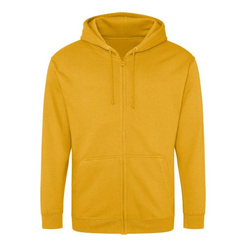 Just Hoods cipzáros kapucnis férfi pulóver AWJH050, Mustard-2XL