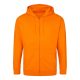 Just Hoods cipzáros kapucnis férfi pulóver AWJH050, Orange Crush-L