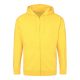 Just Hoods cipzáros kapucnis férfi pulóver AWJH050, Sun Yellow-2XL