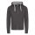 Just Hoods Uniszex cipzáros-kapucnis férfi pulóver AWJH052, Charcoal-L