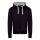 Just Hoods Uniszex cipzáros-kapucnis férfi pulóver AWJH052, Jet Black-2XL