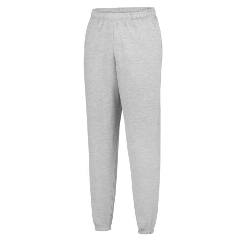 Just Hoods Uniszex jogging nadrág gumis aljjal AWJH072, Heather Grey-L