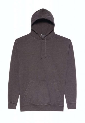 Just Hoods Uniszex mosott hatású kapucnis pulóver AWJH090, Washed Charcoal-M