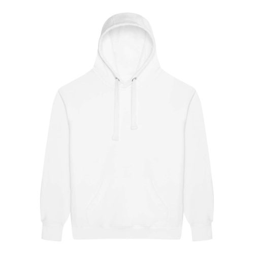 Just Hoods Uniszex kenguruzsebes kapucnis vastag pulóver AWJH101, Arctic White-2XL